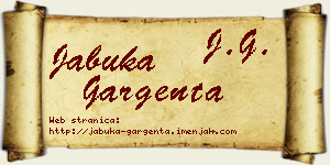 Jabuka Gargenta vizit kartica